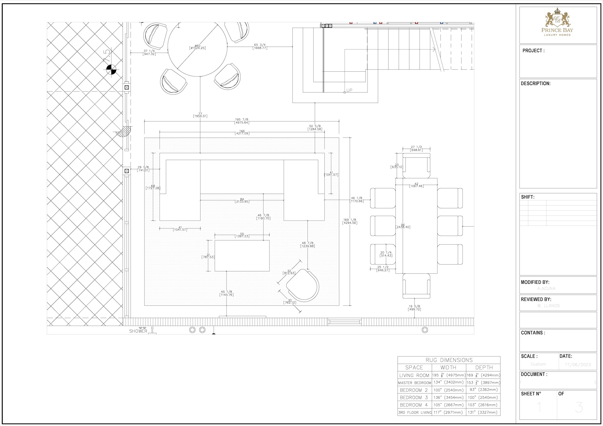 Custom furniture documentation