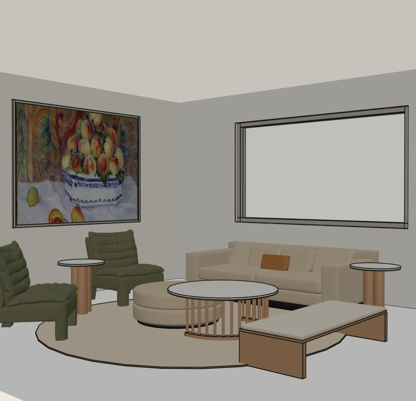 A living room open in the Prontto planner
