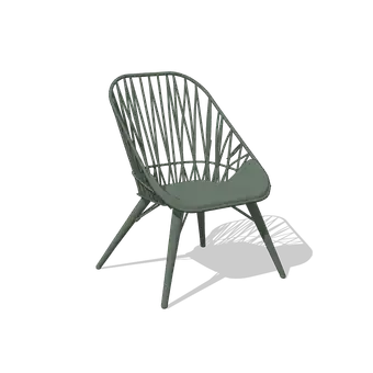Poltrona Nest, 72 × 67 × 93. The real 3D model, turning